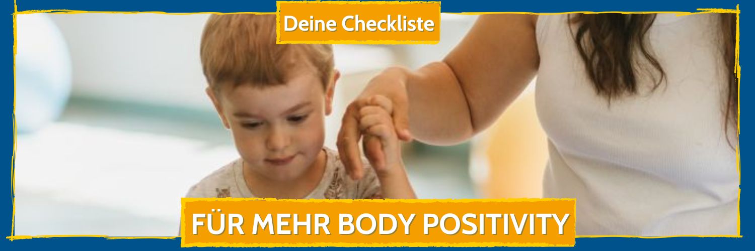 MPS-Bub mit Mama, Text: Deine Checkliste für mehr Body Positivity | MPS-Austria